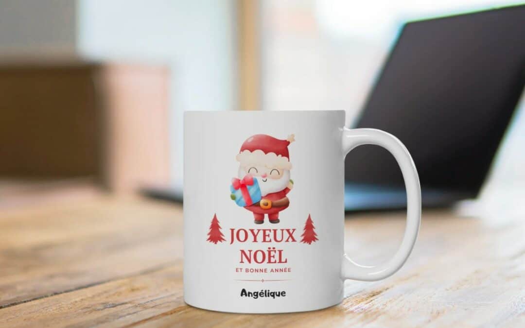 Joie de noël en tasse : mug personnalisé pour un café festif