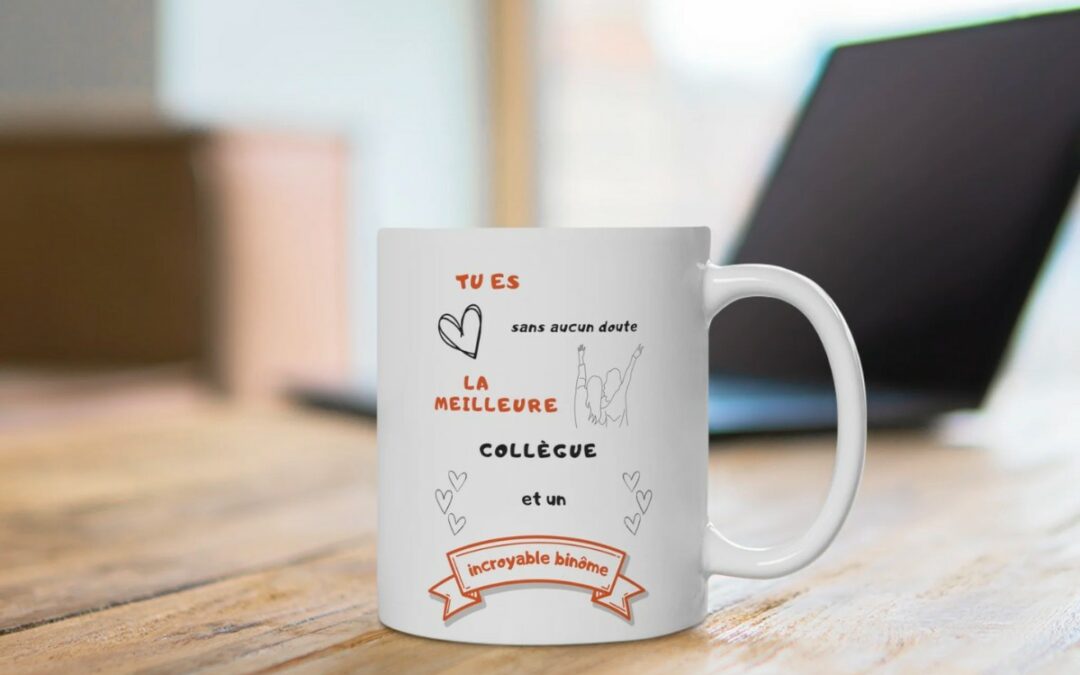 Collègue et binôme parfait : mug personnalisé pour une équipe de choc