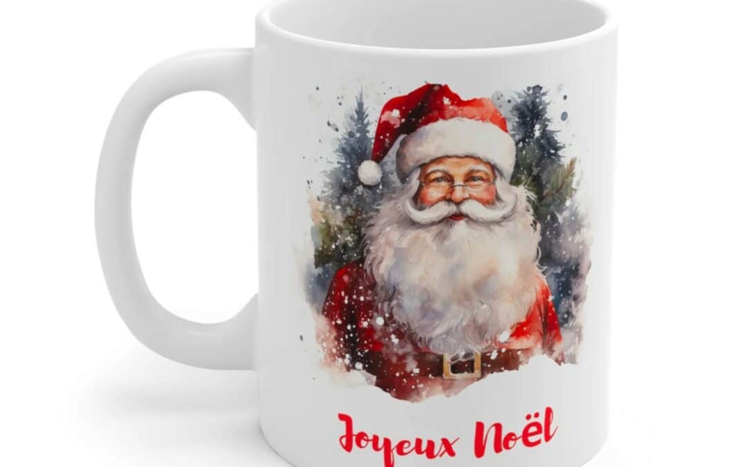 Père noël dans votre mug : tasse personnalisée pour les matins de noël