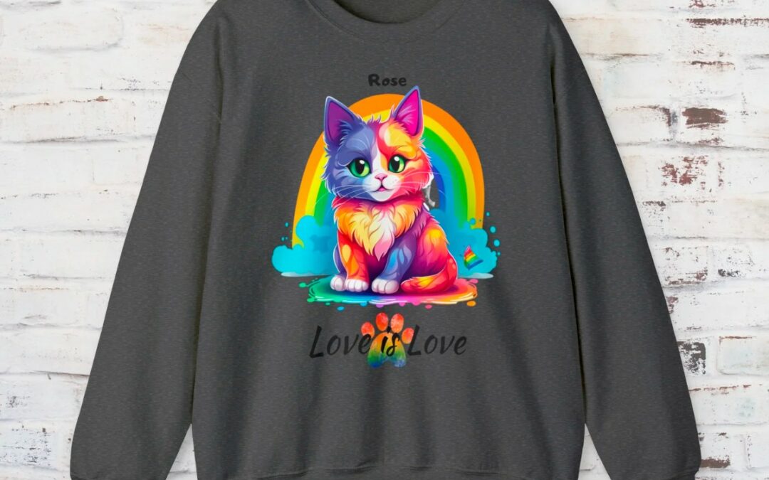 Love is love en pull : pull unisexe pour les amoureux des chats