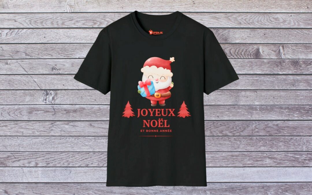 Fêtes stylées et personnalisées : t-shirts unisexes pour un Joyeux Noël unique