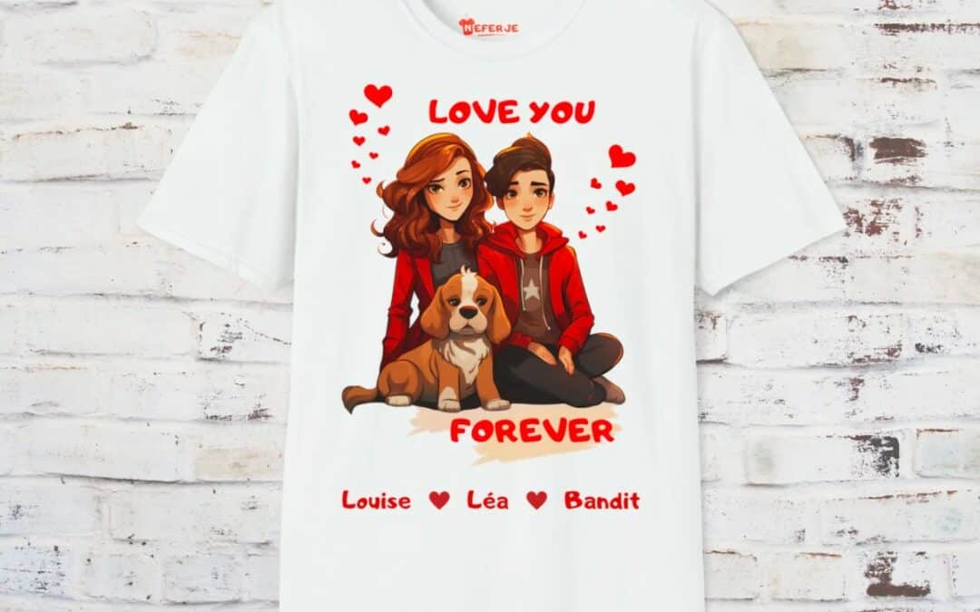 Amour éternel à afficher : t-shirt unisexe pour les romantiques