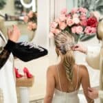 coiffure de mariage de côté